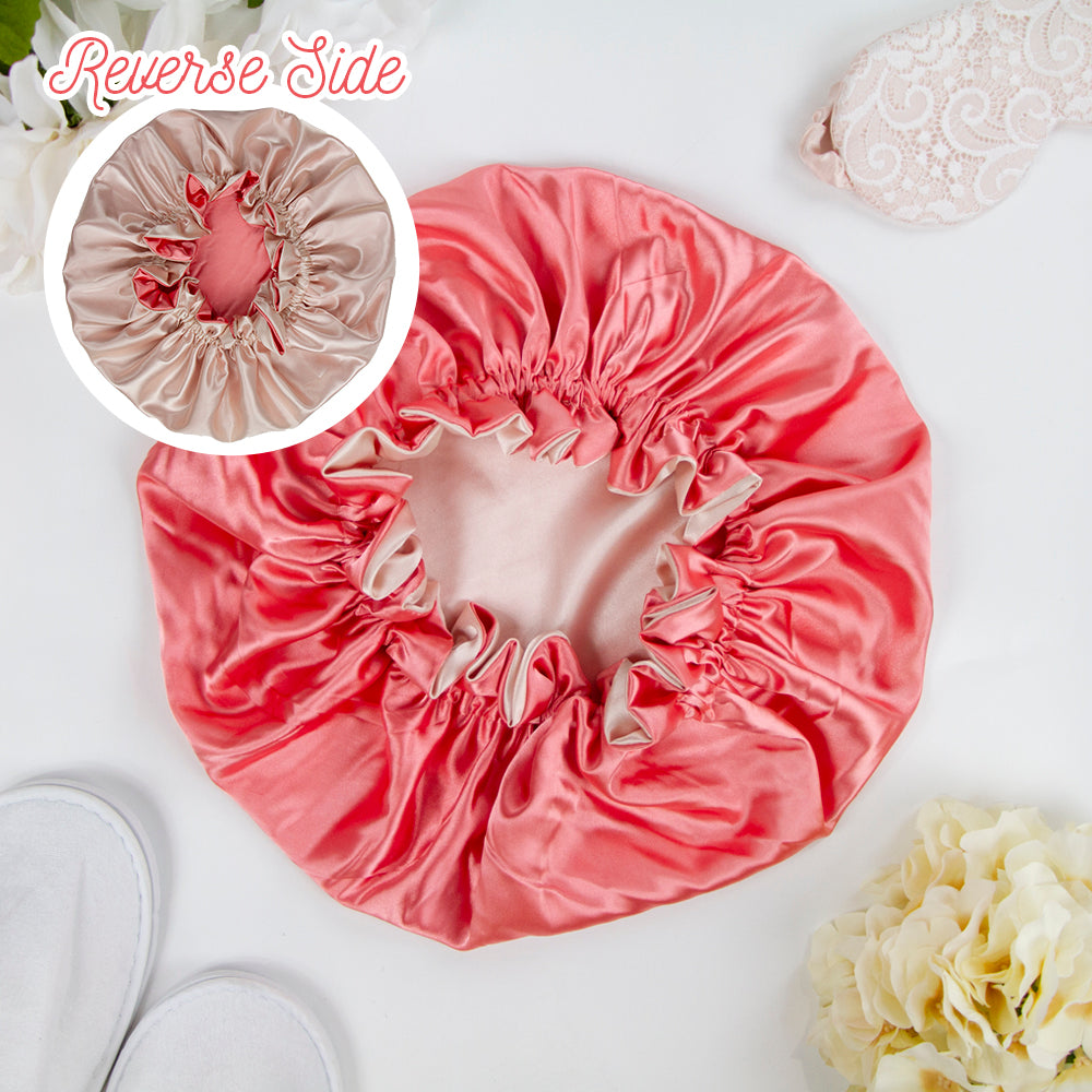 Pink Satin Bonnet