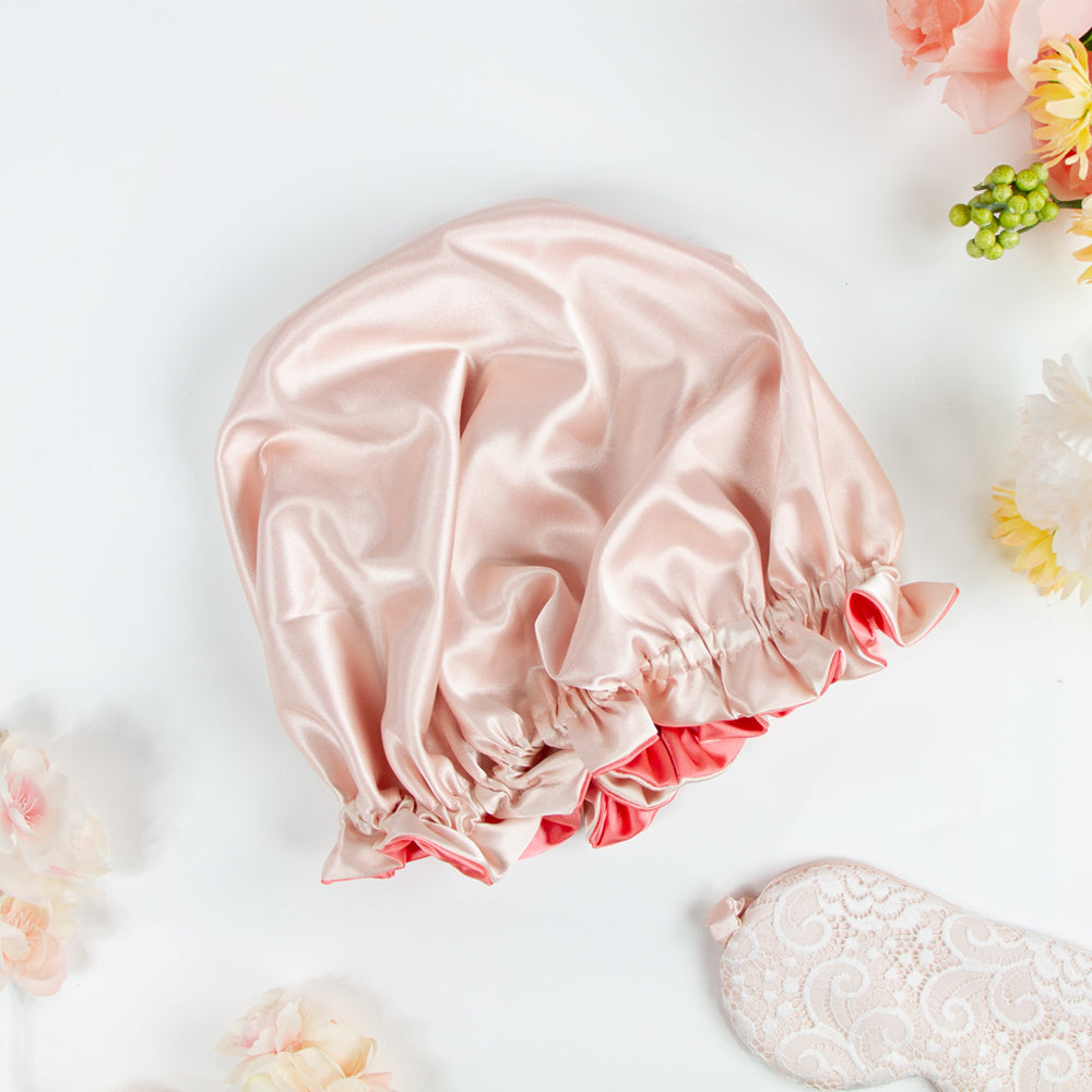 Pink Satin Bonnet