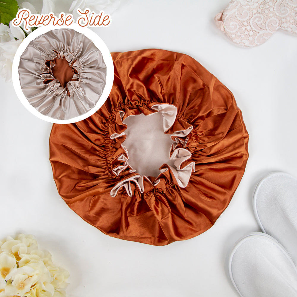 Pink Satin Bonnet