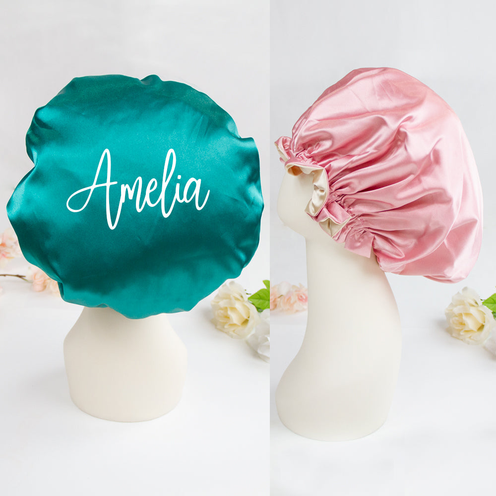 Pink Satin Bonnet