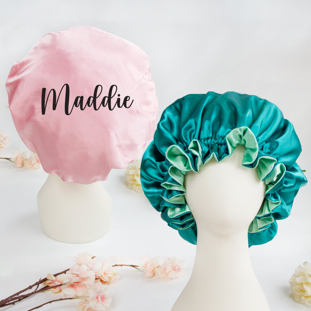Pink Satin Bonnet