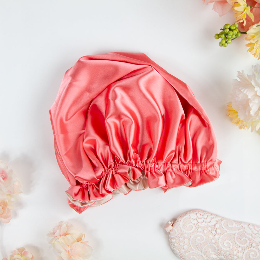 Pink Satin Bonnet