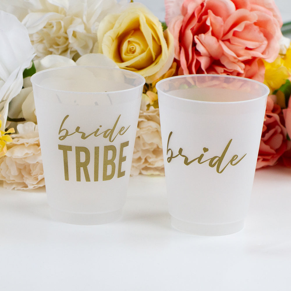 Bride, Bride Tribe Frosted Cups