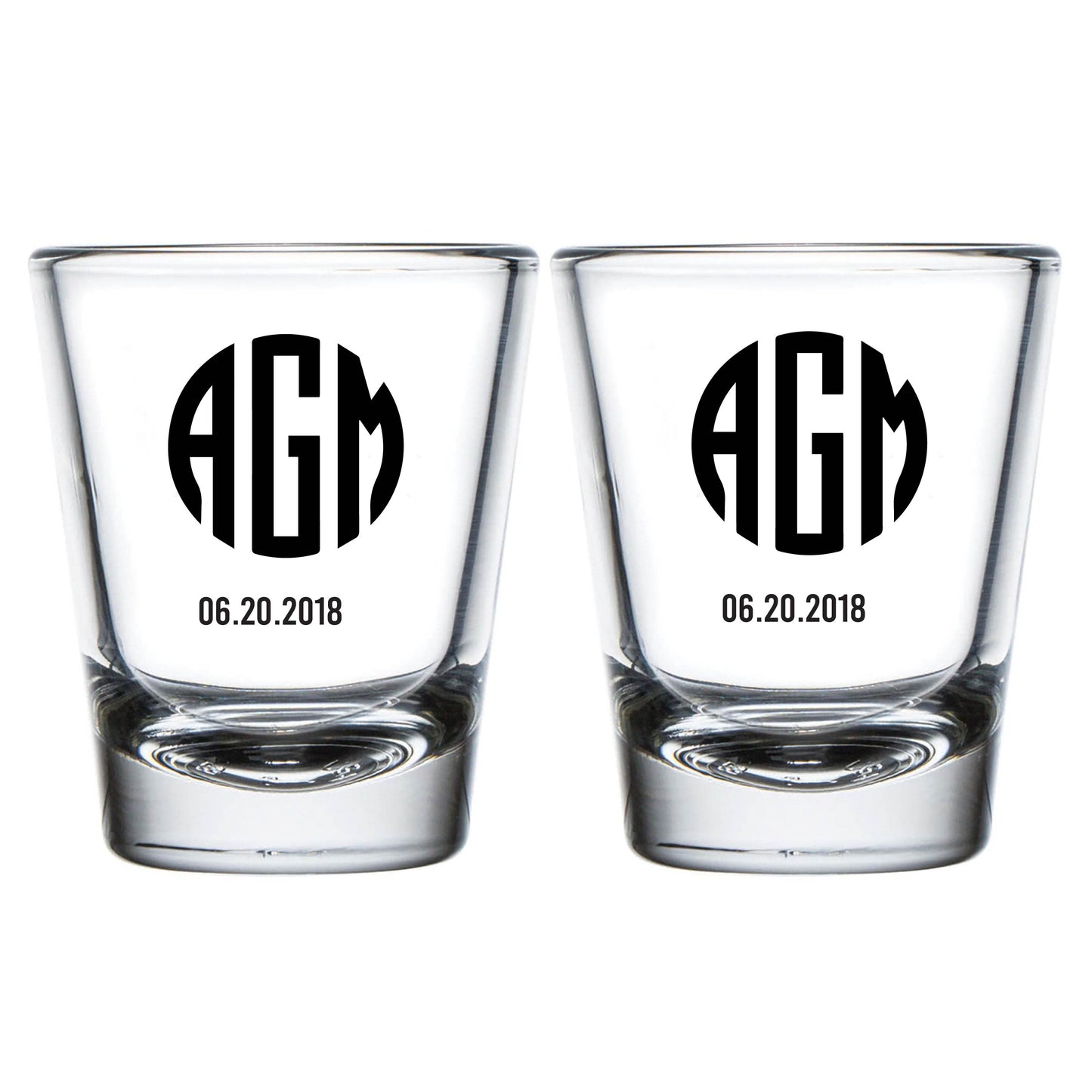 Monogram Wedding Shot Glasses (114)