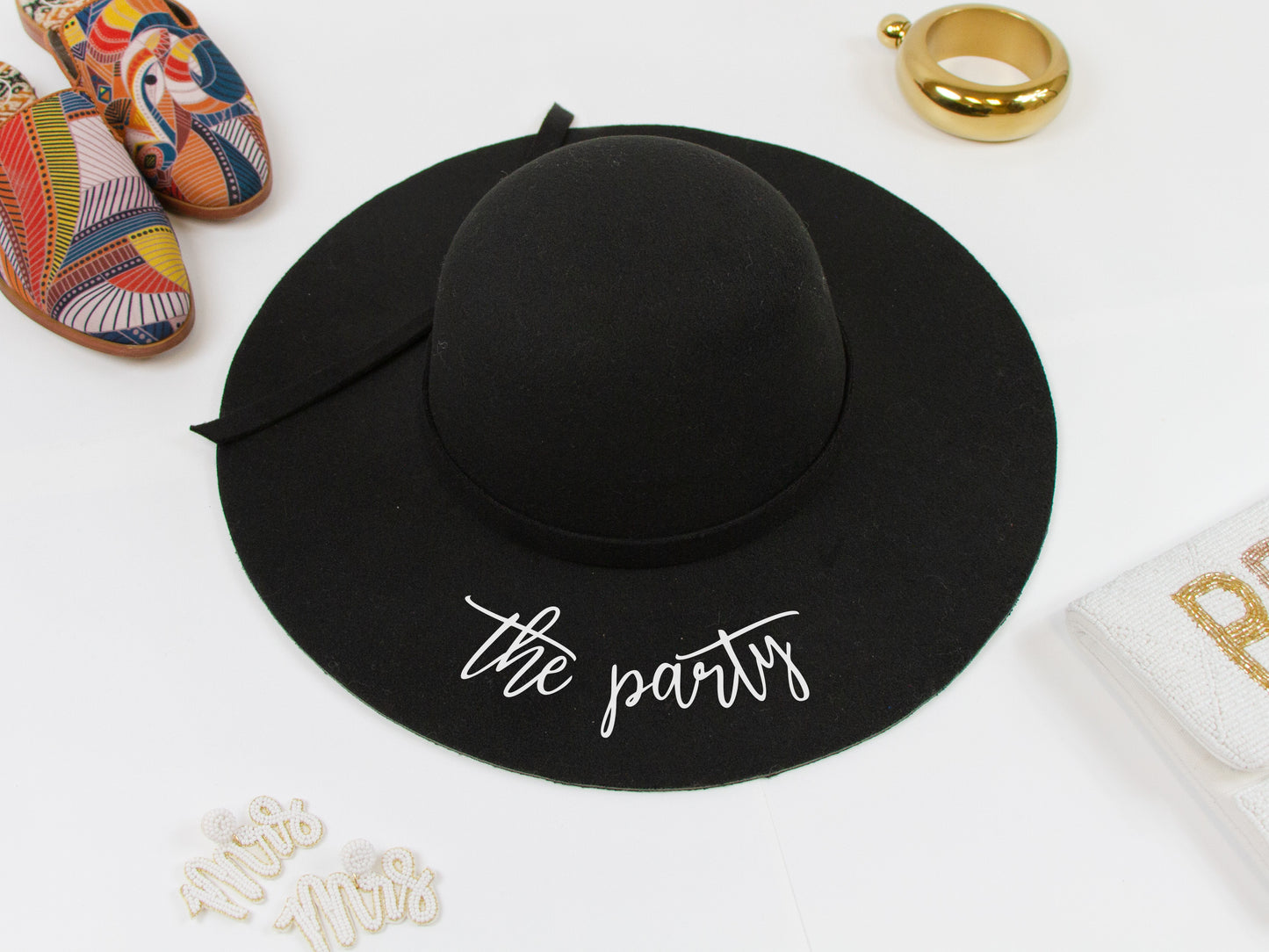 The Party, Wife of the Party Black Felt Floppy Hat