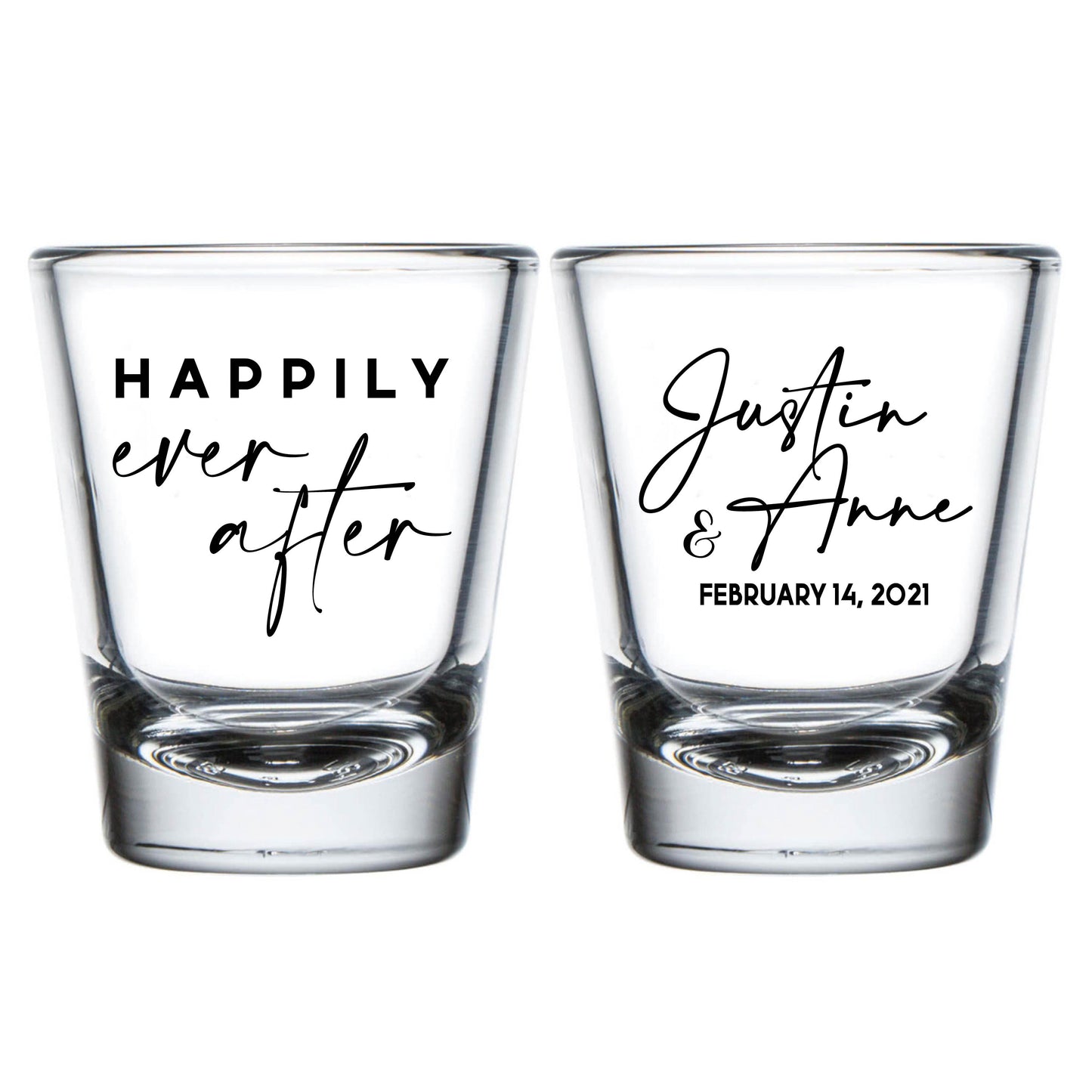 Personalized Wedding Shot Glasses (302)