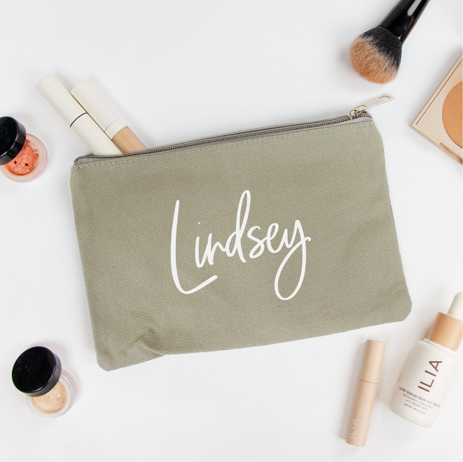 Personalized Canvas Makeup Bag