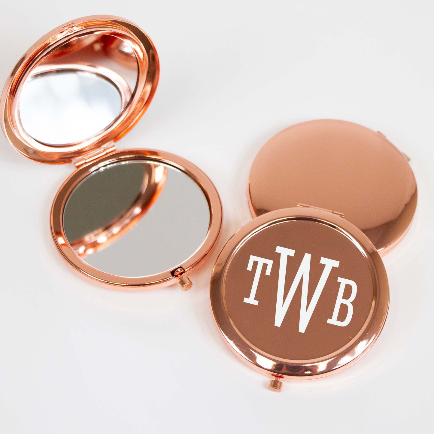 Monogrammed Compact Mirror