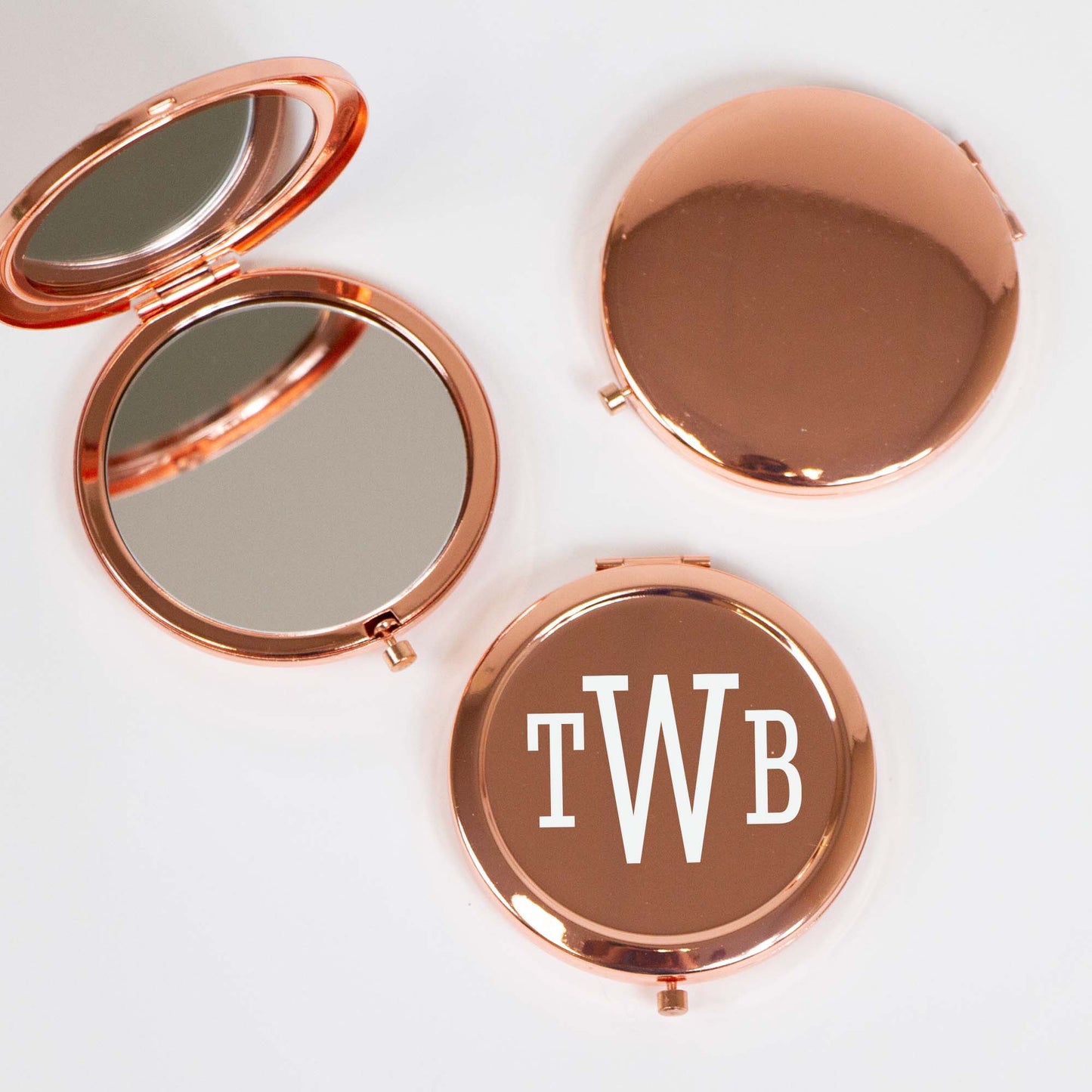 Monogrammed Compact Mirror