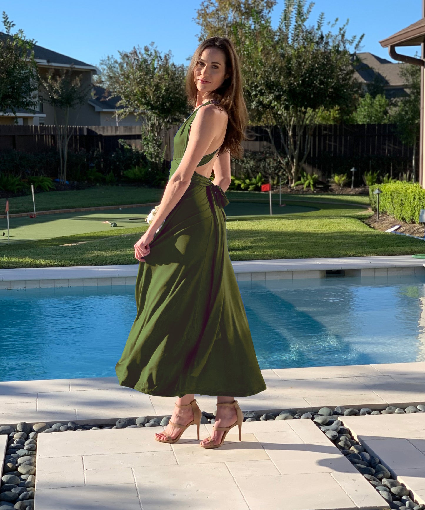 Olive Bridesmaid Infinity Dress