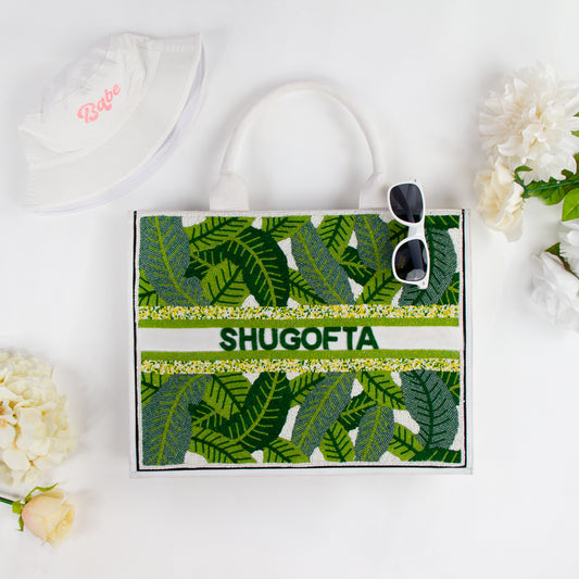 Beaded Pattern Tote Bag