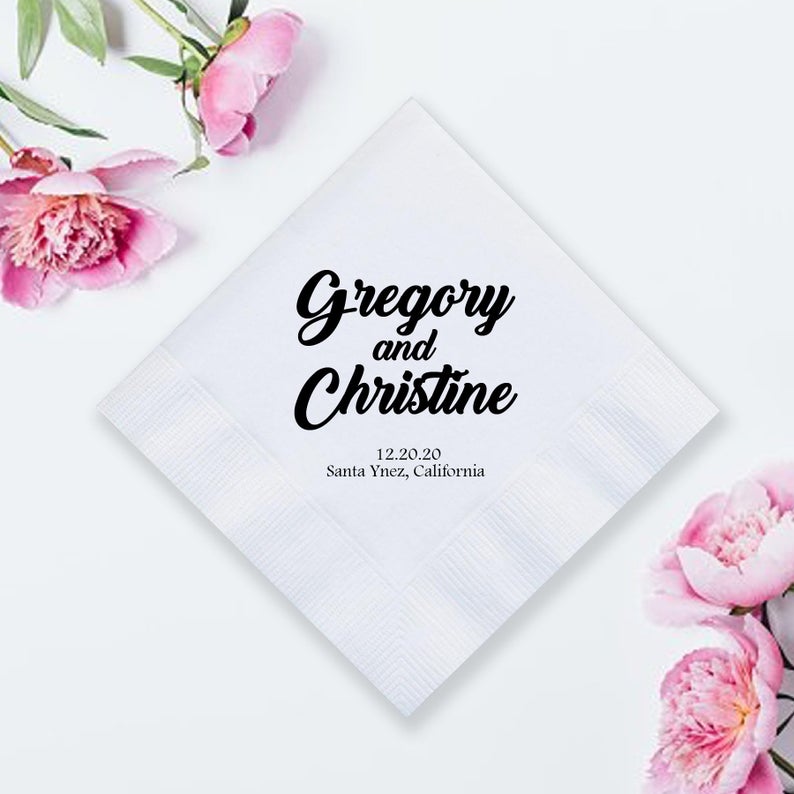 Personalized Wedding Napkins (LPN7)