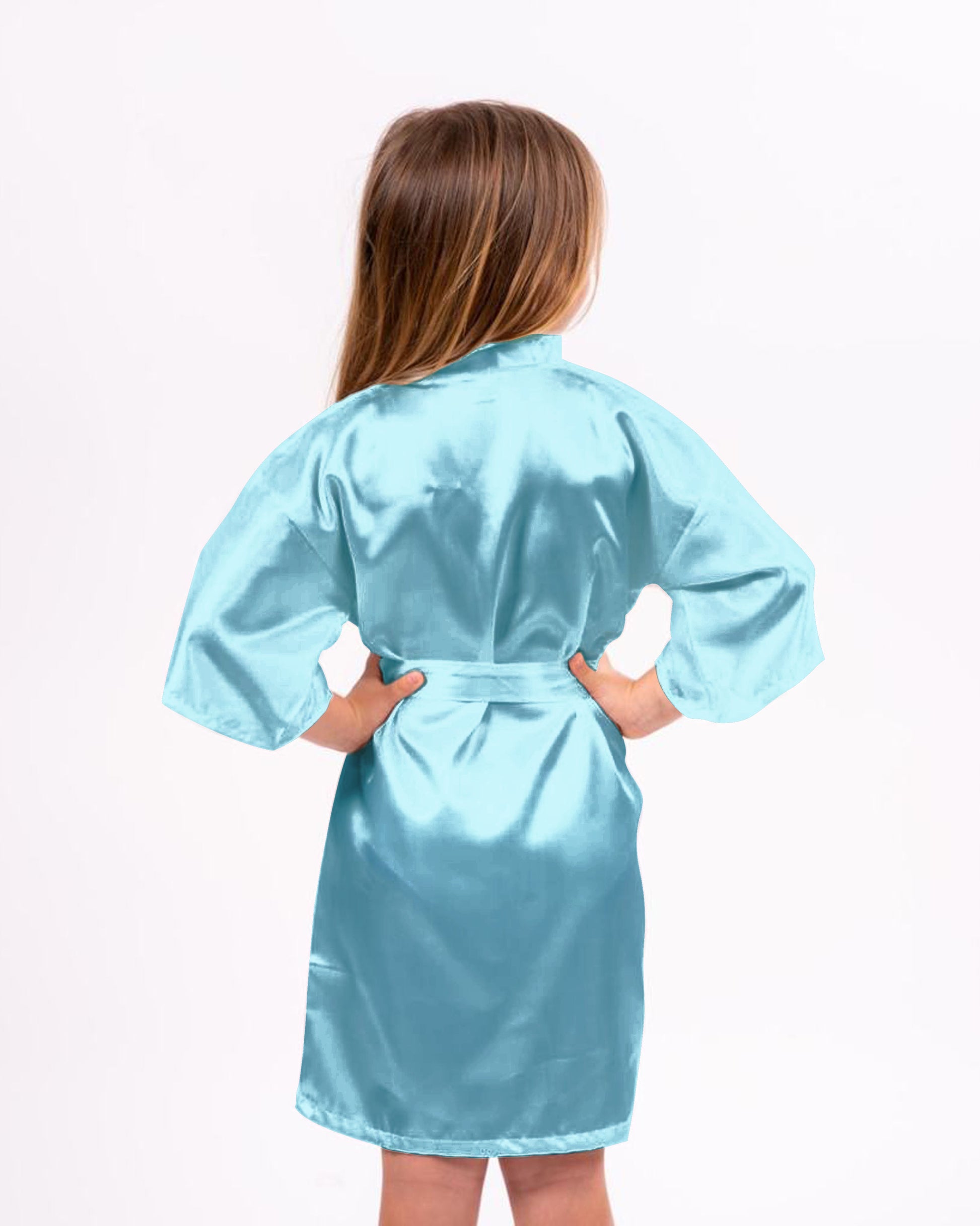 Regal Purple Satin Kimono Robe