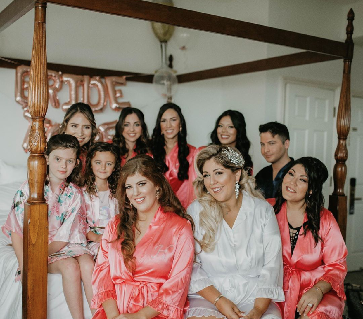 Coral Satin Kimono Robe All Sizes