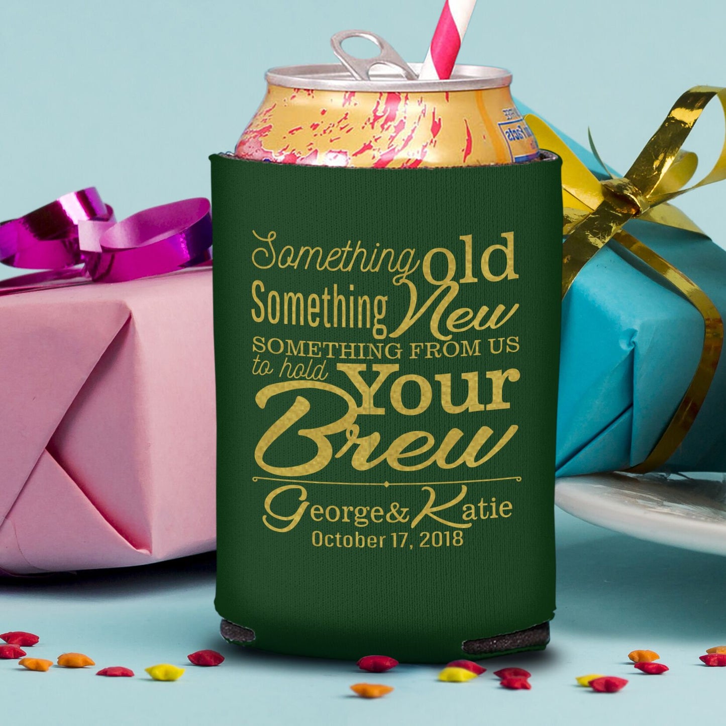 Something Old Something New Something from Us to Hold Your Brew Koozie
