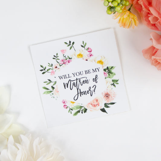 Will You Be My Matron of Honor Sticker