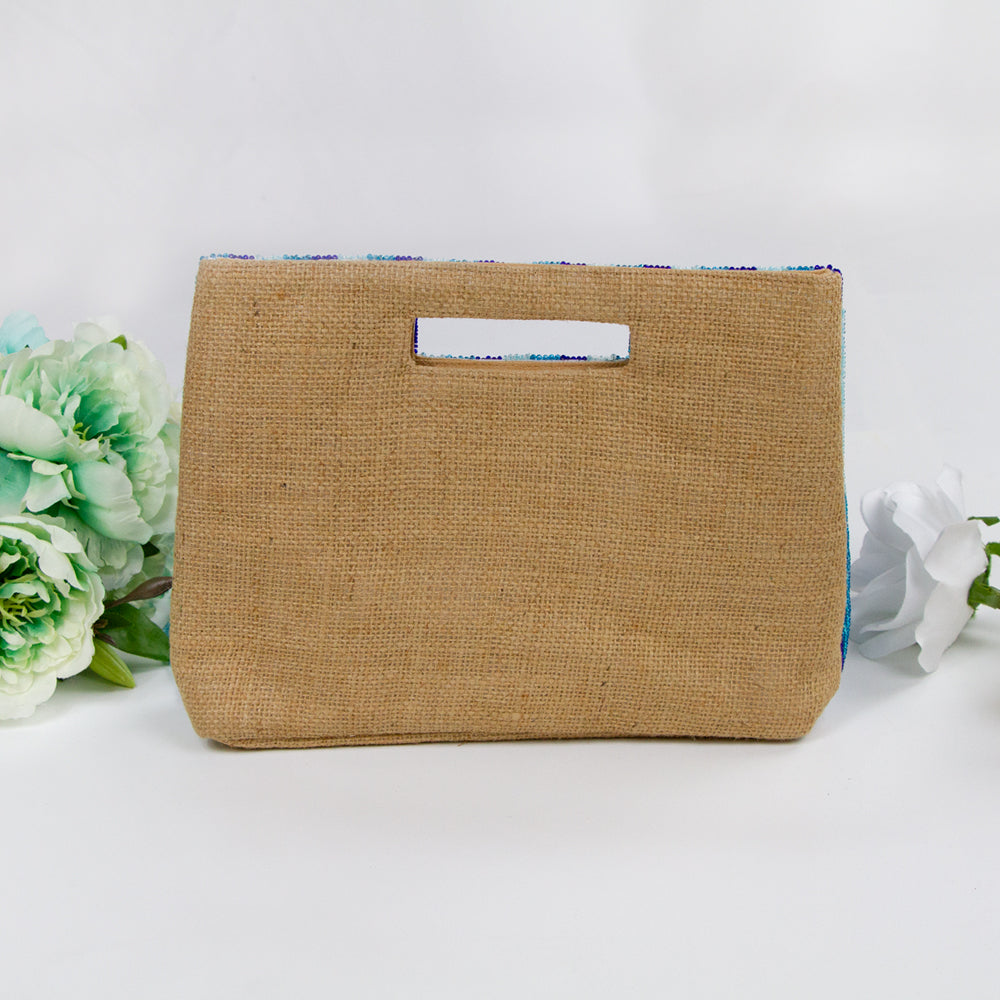 Handcrafted Custom Bridal Fringe Purse with intricate beading pattern, ideal for weddings, birthdays, and special occasions. Each unique clutch is a testament to artisanal craftsmanship, ensuring a one-of-a-kind accessory