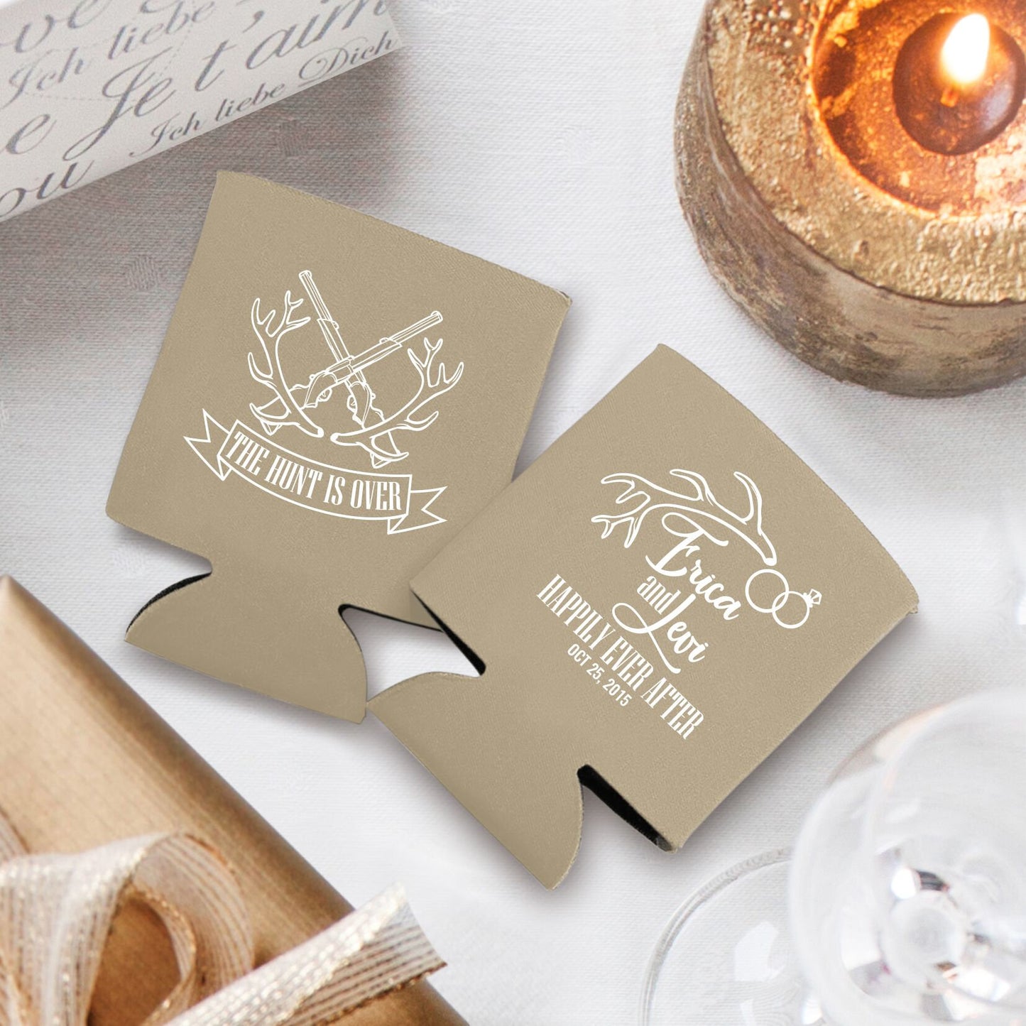 The Hunt is Over Happily Ever After Koozie