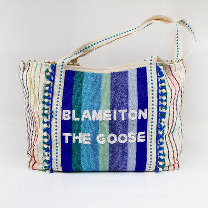 Blame It On The Goose Beaded Boho Tote Bag