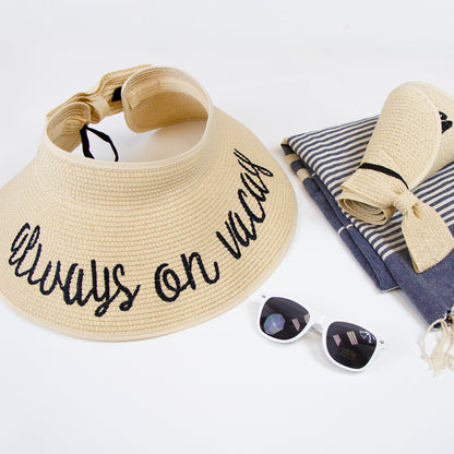Out of Office, Always on Vacay Foldable Sun Visors