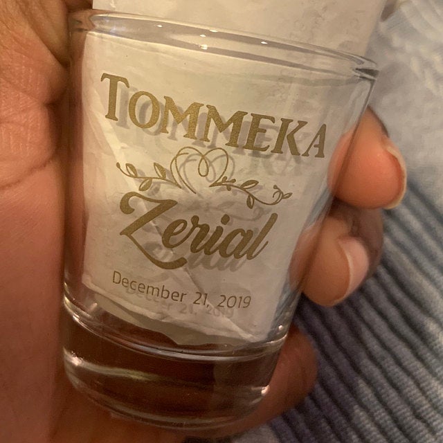 Custom Wedding Shot Glass (ax)