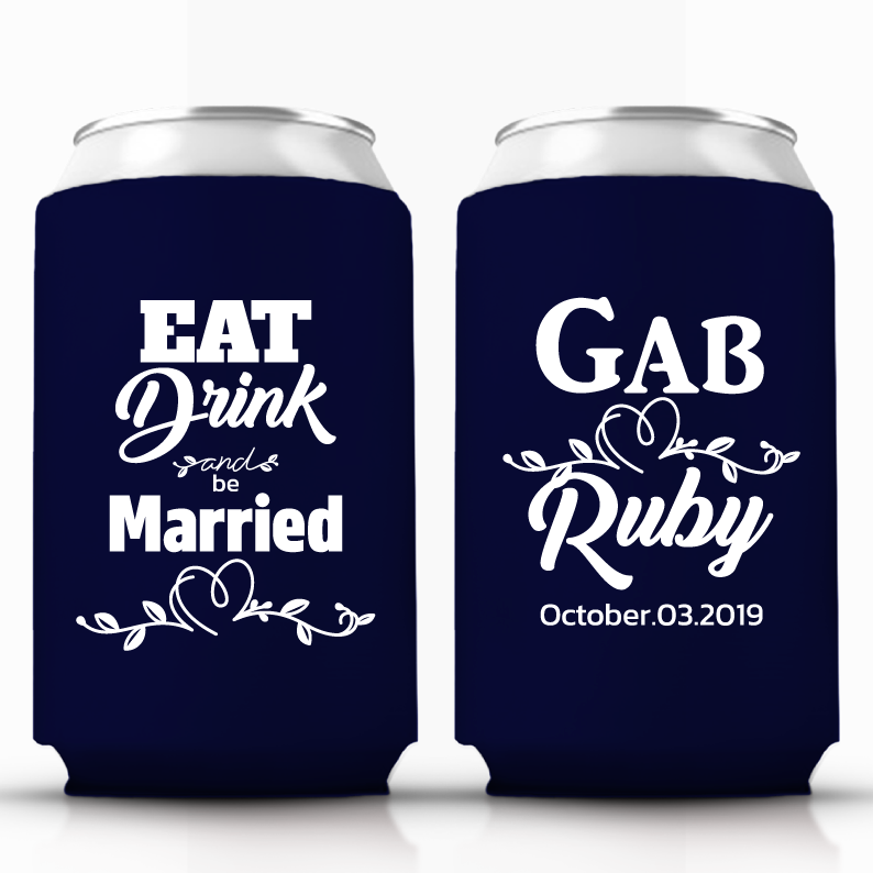 Custom Wedding Can Coolers (ax)