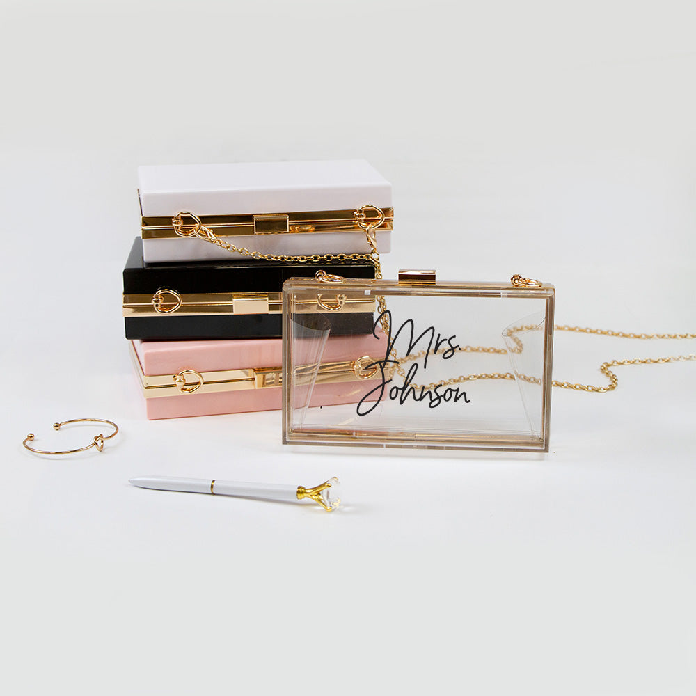 Mrs. Surname Clutch Bag Gifts