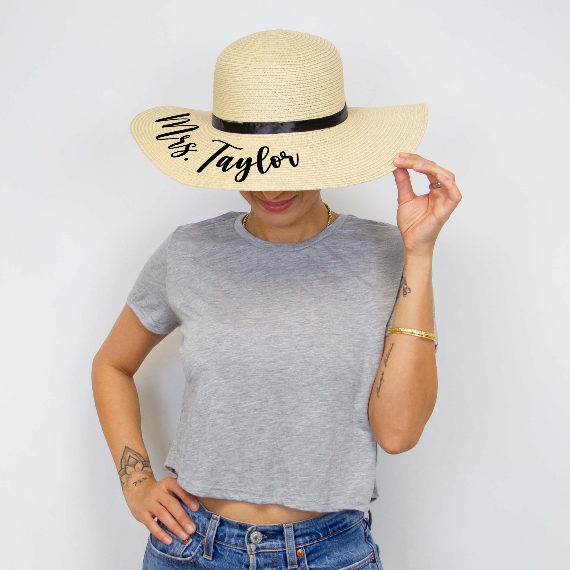 Custom Sun Hat for Brides