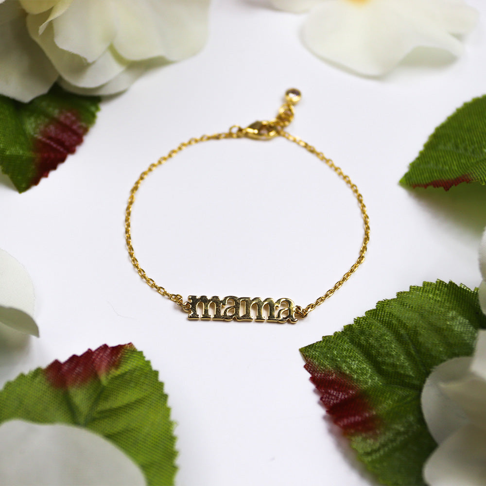 Dainty Mama Gold and White Gold Plated Bracelet
