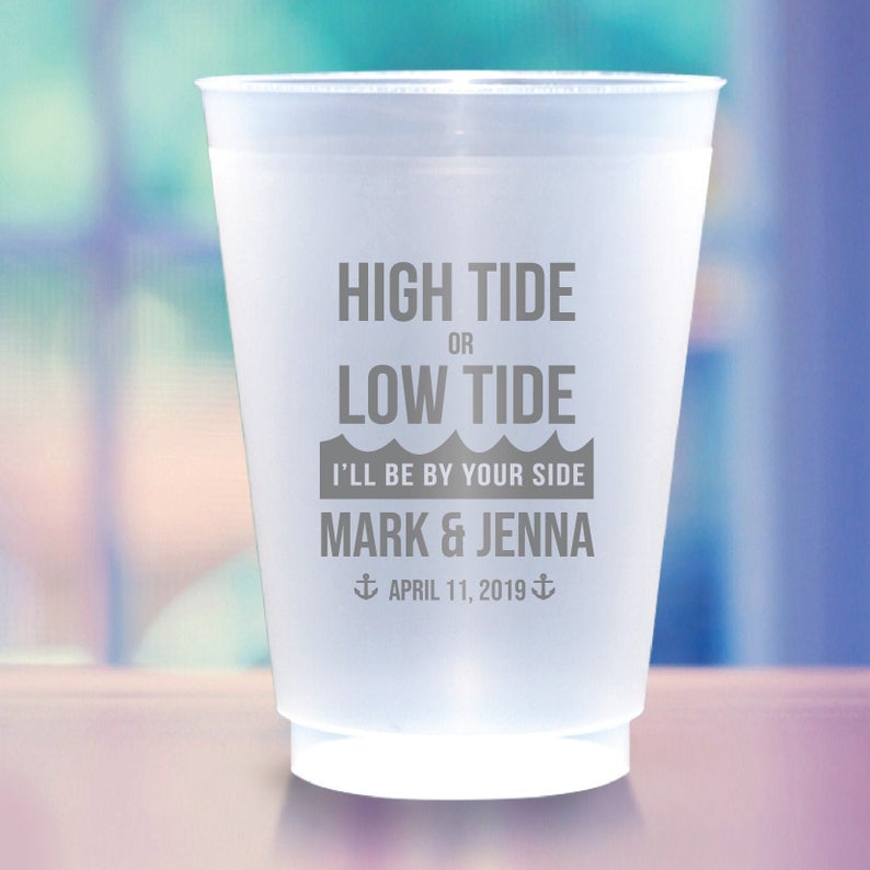 Beach Wedding Frosted Cup (221)