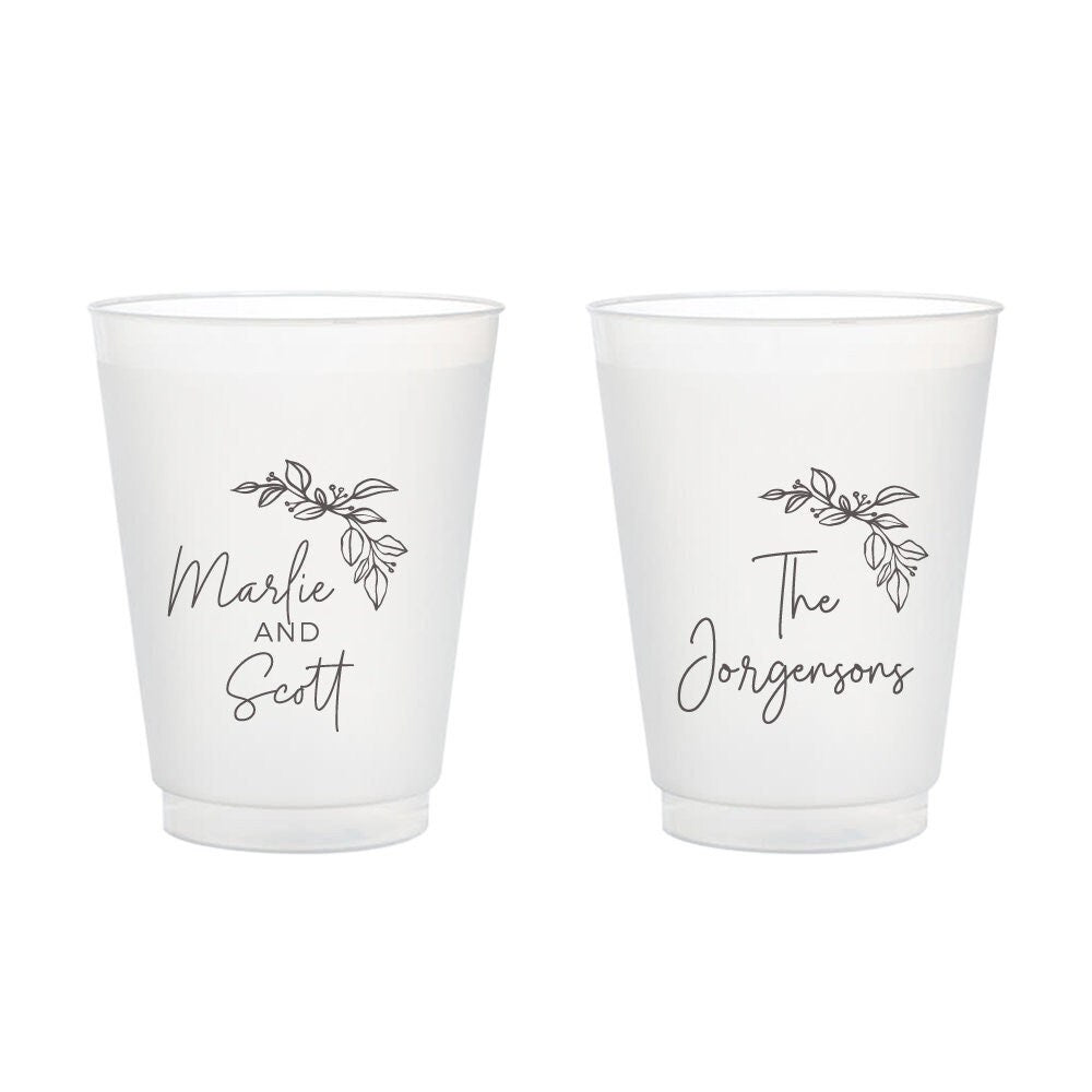 Personalized Wedding Plastic Cups (366)