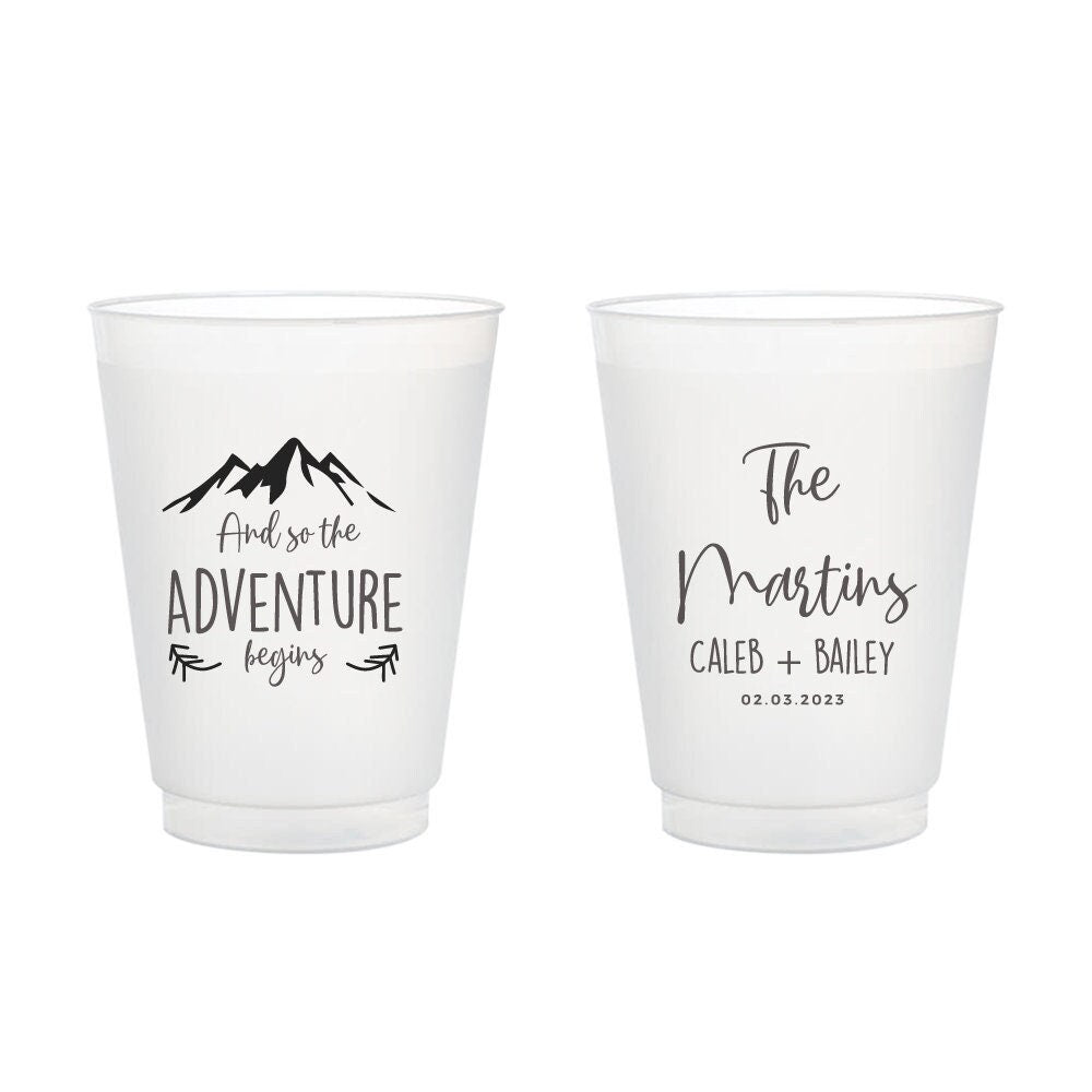 Custom Plastic Cups Wedding Favor (378)