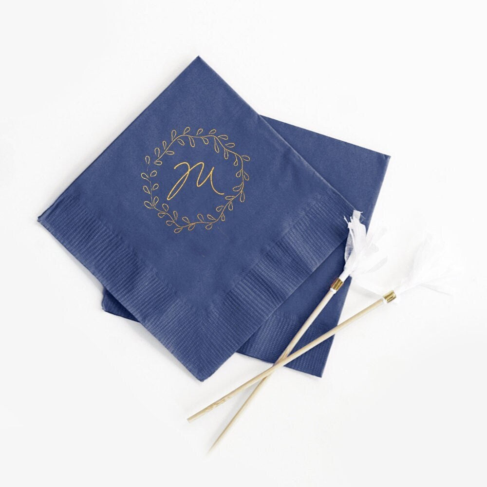 Custom Initial Wedding Napkins (16)