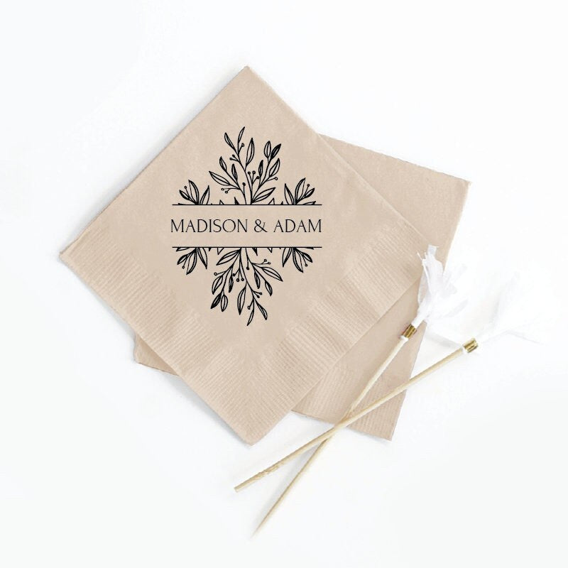 Custom Beverage Napkins Wedding Favors (4)