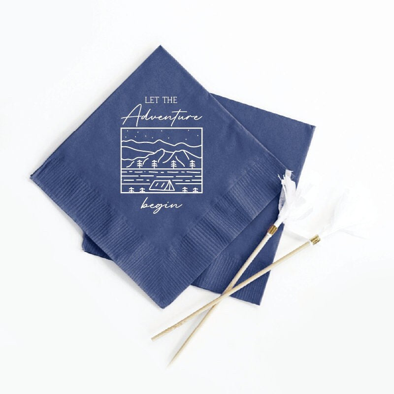Let The Adventure Begin Wedding Napkins (25)