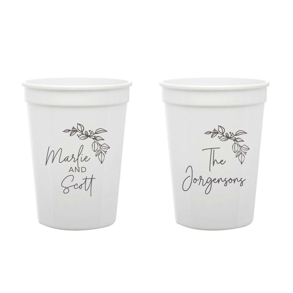 Personalized Wedding Plastic Cups (367)