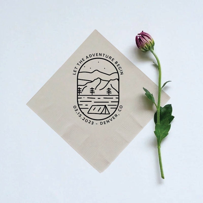 Let The Adventure Begin Wedding Napkins (114)