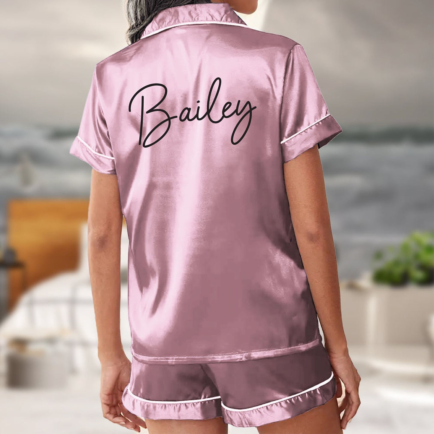 Pajama Set Shorts - Bridal Shower Pajamas Shorts Set