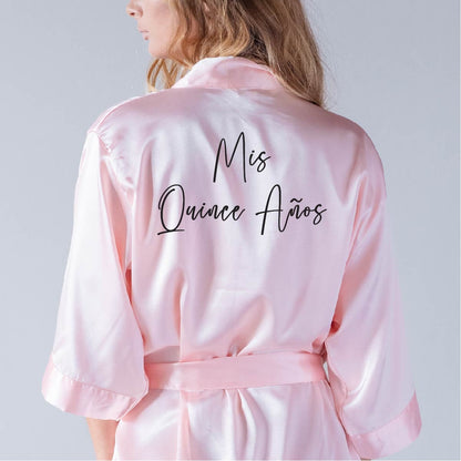 Personalized Quinceañera Satin Robes