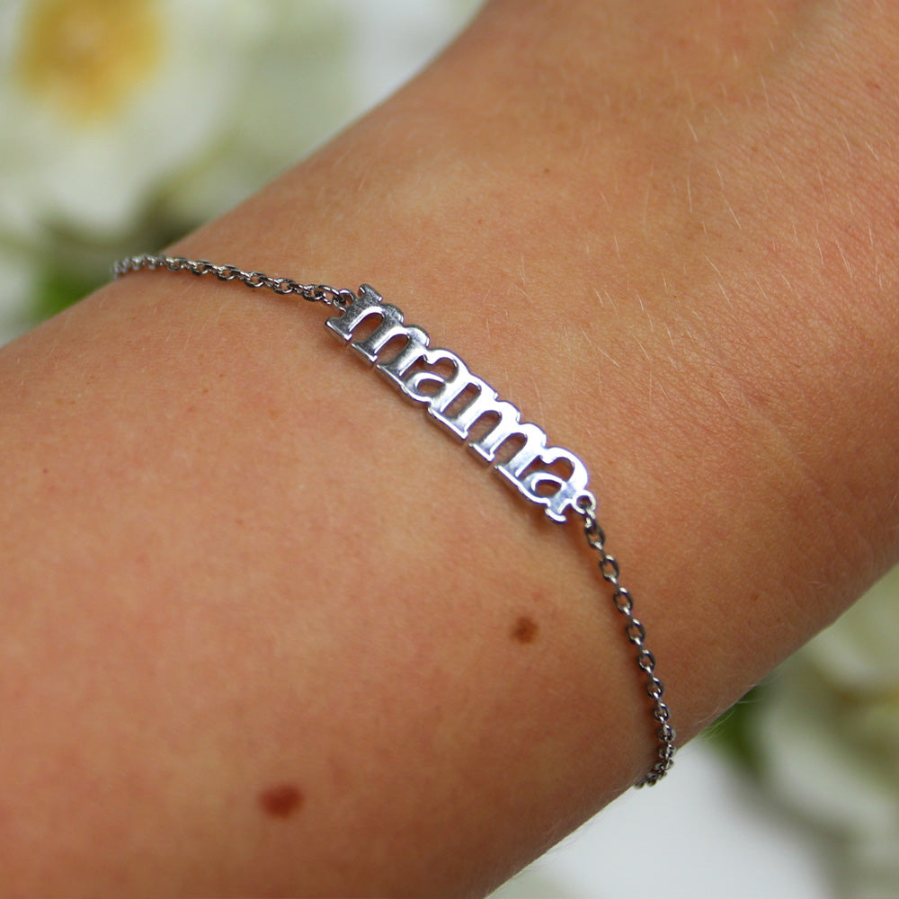 Dainty Mama Gold and White Gold Plated Bracelet