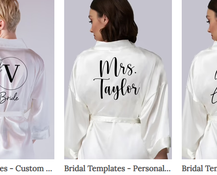 Bridal Robe Templates