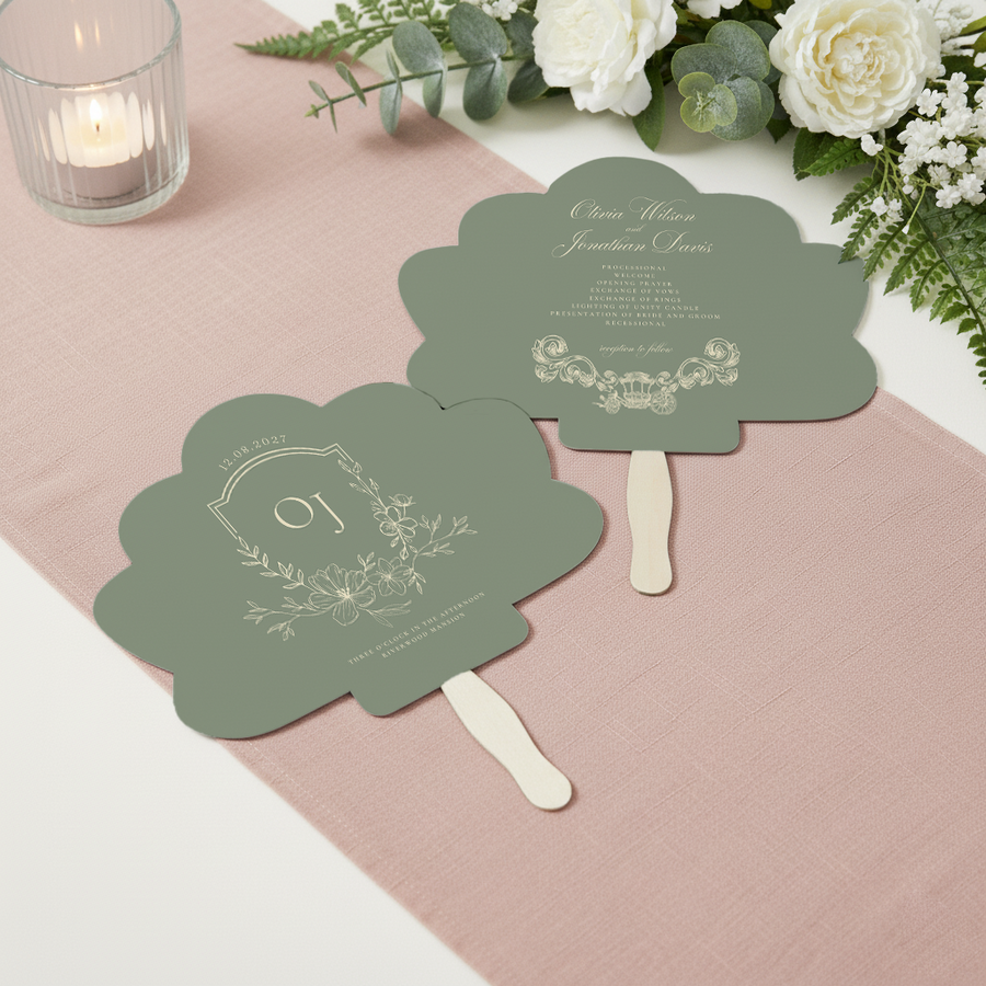 Custom Wedding Hand Fans – Personalized Favors for Outdoor & Summer Ceremonies