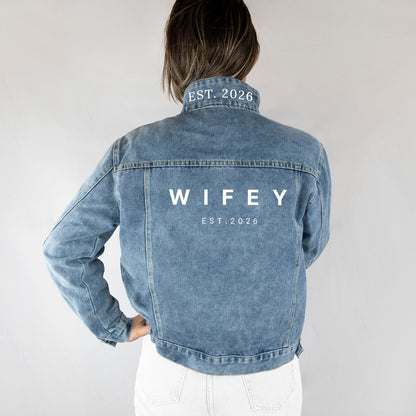 (Blue Denim) Custom Mrs Denim Jackets