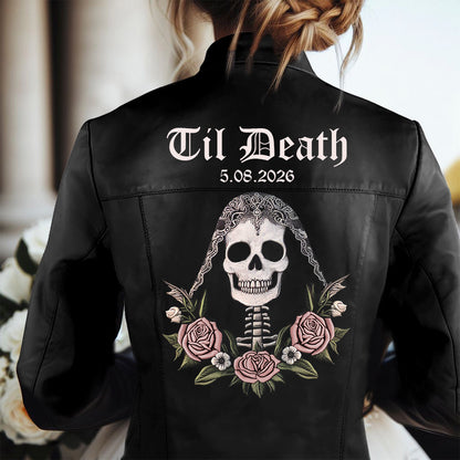 Personalized Til Death Leather Jacket for Her