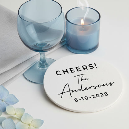 Last Name Minimalist Coasters
