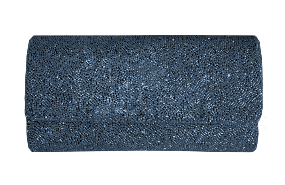 Personalized Hand Beaded Clutch (FOG)