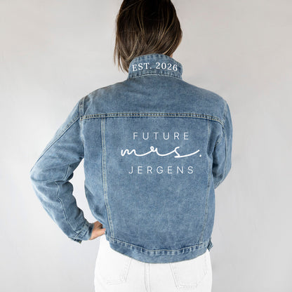 (Blue Denim) Custom Mrs Denim Jackets