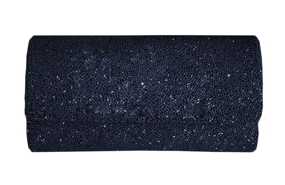 Personalized Hand Beaded Clutch (FOG)