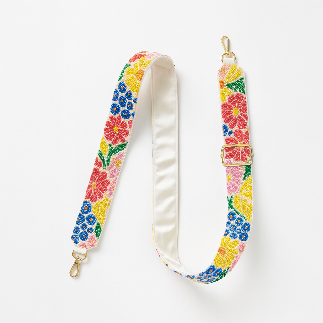 Colorful Floral Beaded Camera Strap