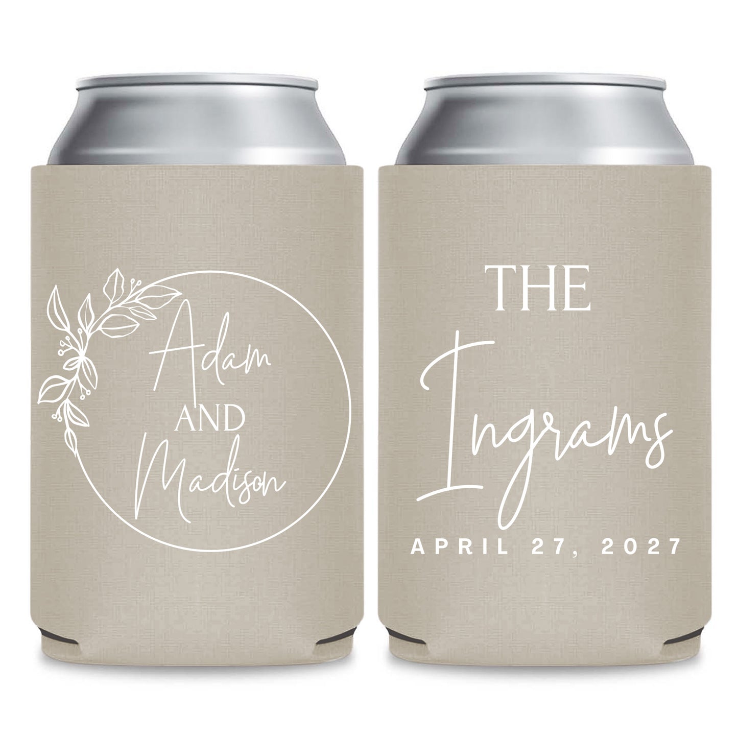 Personalized Wedding Can Cooler (139)